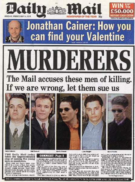 Murderers front page