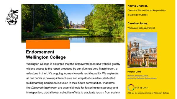 Wellington College endorsement